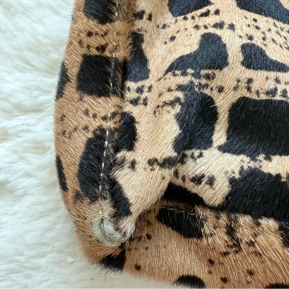 Fendi Brown Printed Pony Hair Baguette Black Beige Vintage 2000s Authentic - Picture 15 of 15